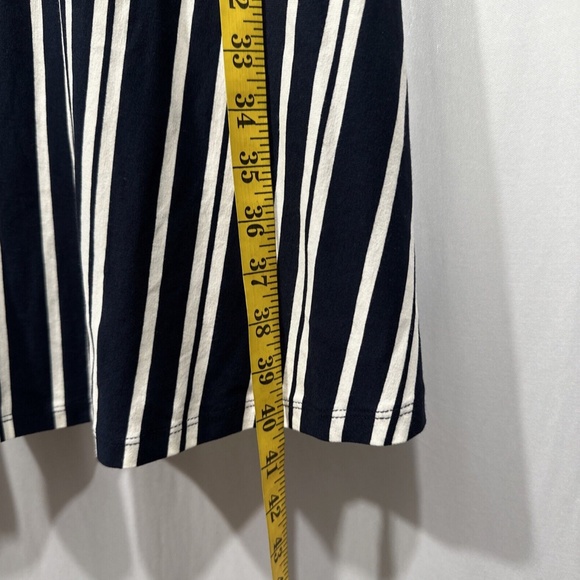 NWT $70 LOFT Plus [ 16 16W‎ ] Striped Wrap Back Flare Dress in Blue White #T1512 - Picture 8 of 15